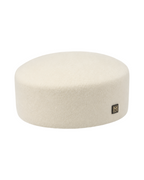 Pillbox Hat in Wool Marina Blanche