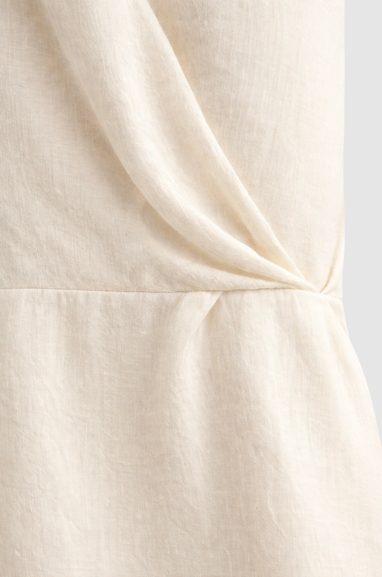 Dress silk linen Marina Blanche