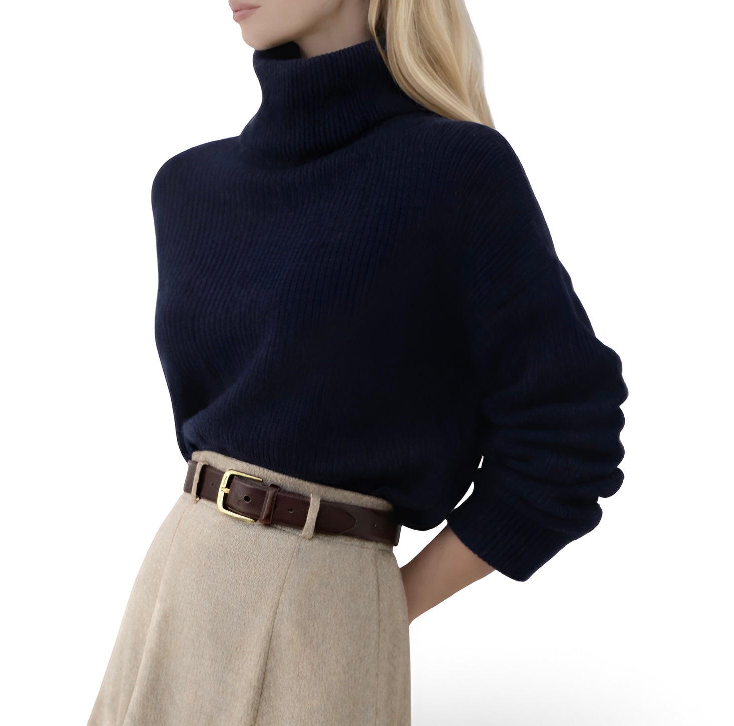 Yvette High-Neck Merino Knit