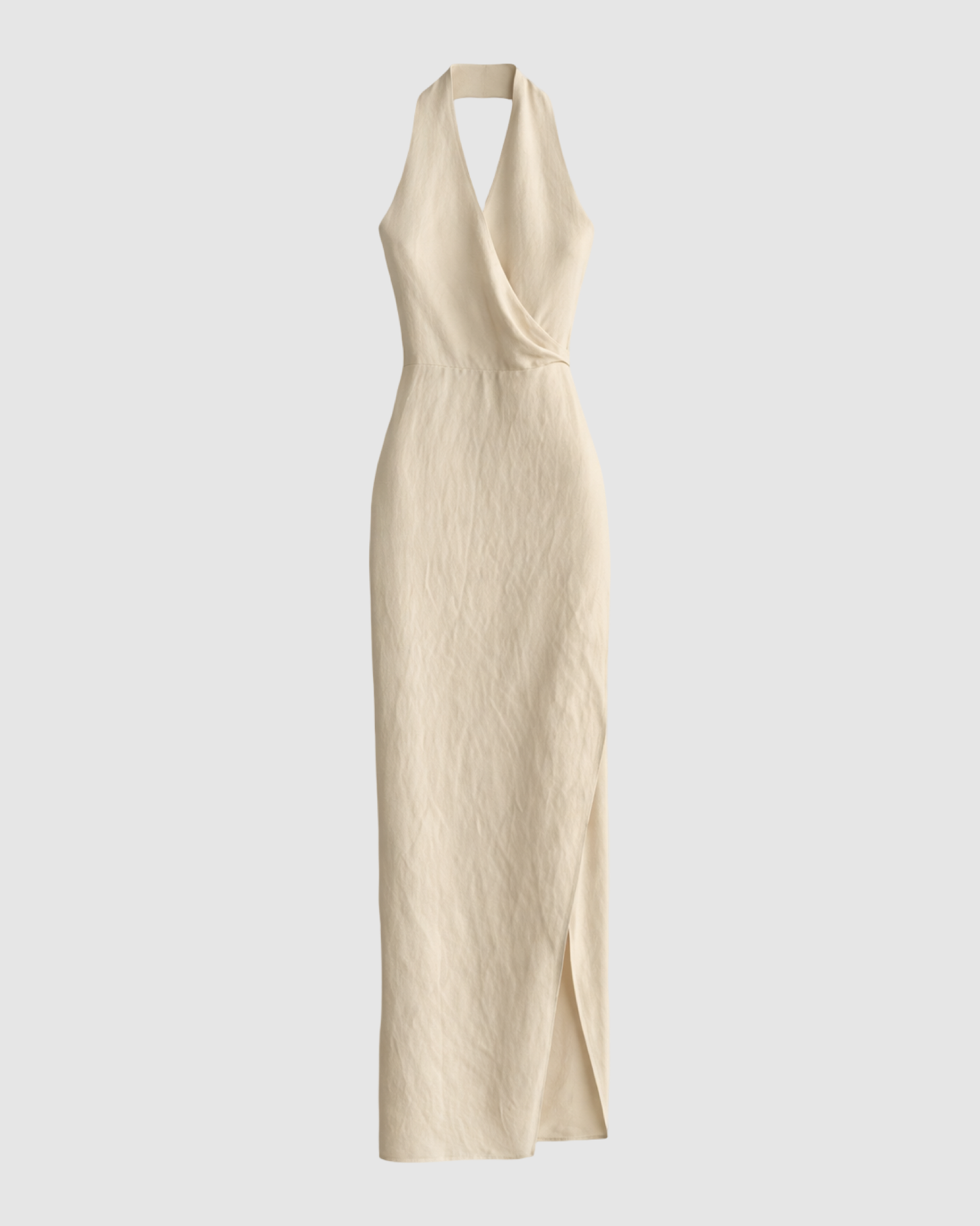 Dress silk linen Marina Blanche