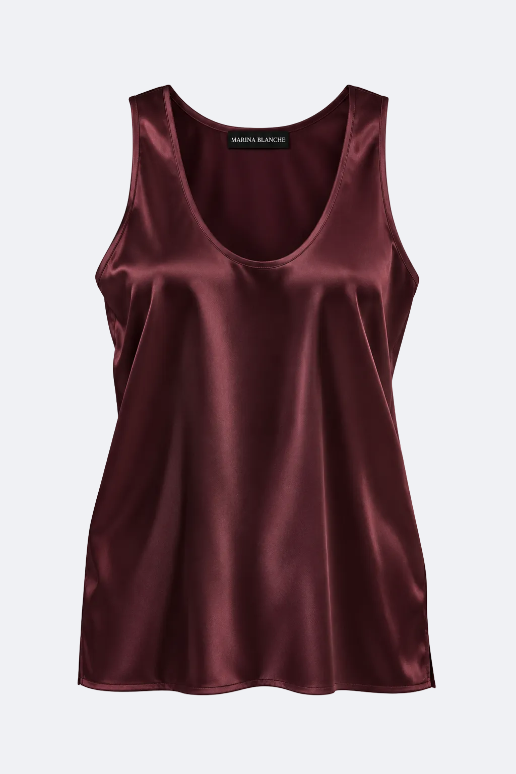 Fluid Satin Tank Top Marina Blanche