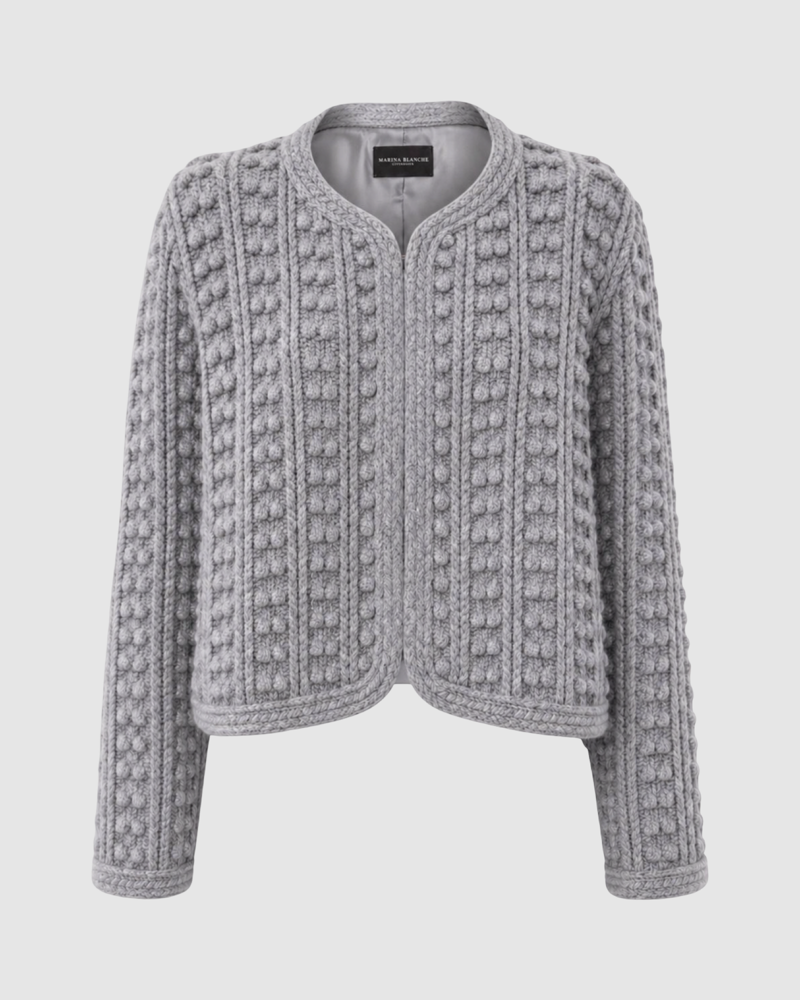 Jacket in Cashmere and Silk Marina Blanche