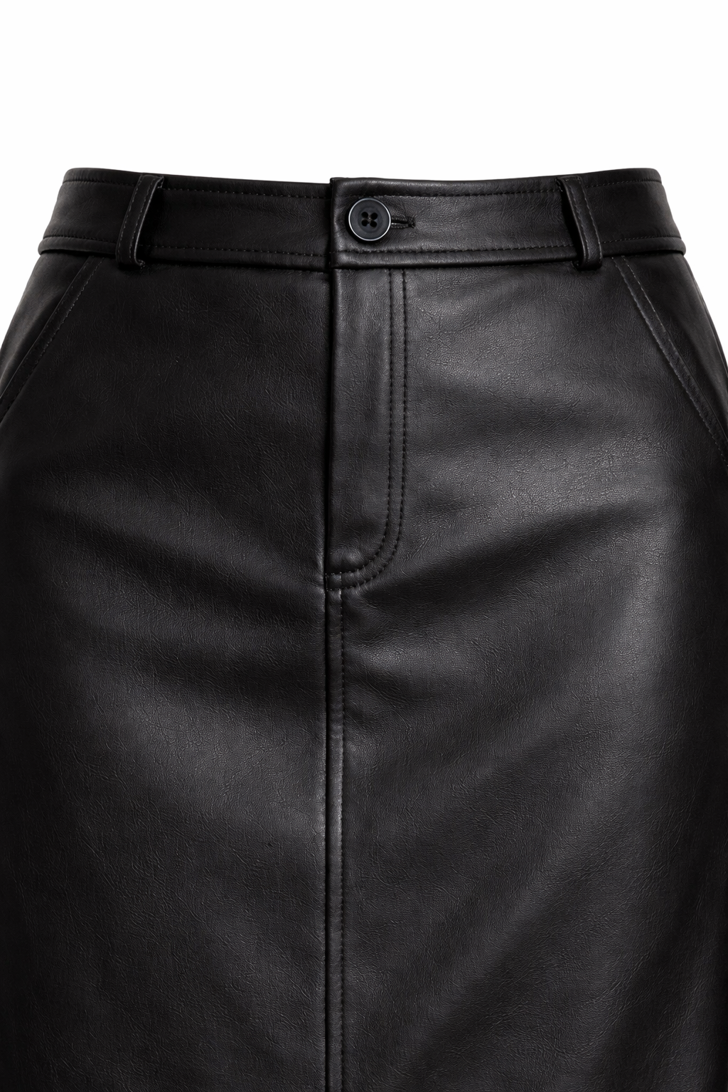 Raphaëlle Leather Midi Skirt