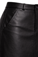 Raphaëlle Leather Midi Skirt