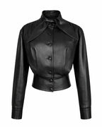 Leather Cropped Jacket