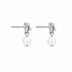 Knot Pearl Earrings Marina Blanche
