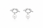 Knot Pearl Earrings Marina Blanche