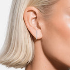 Line Mini Stud Earrings Marina Blanche