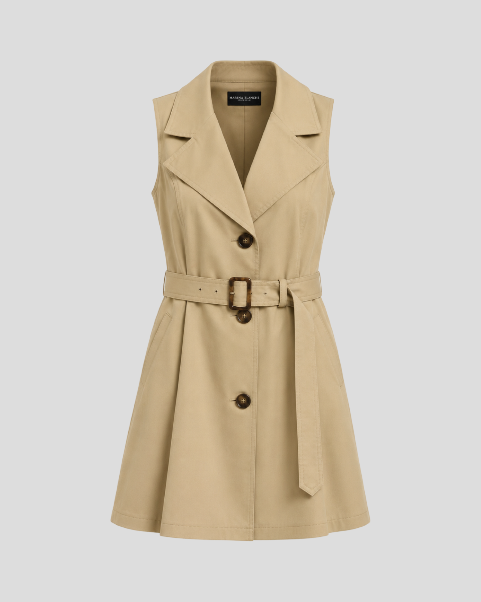 Trench Belt Dress Marina Blanche
