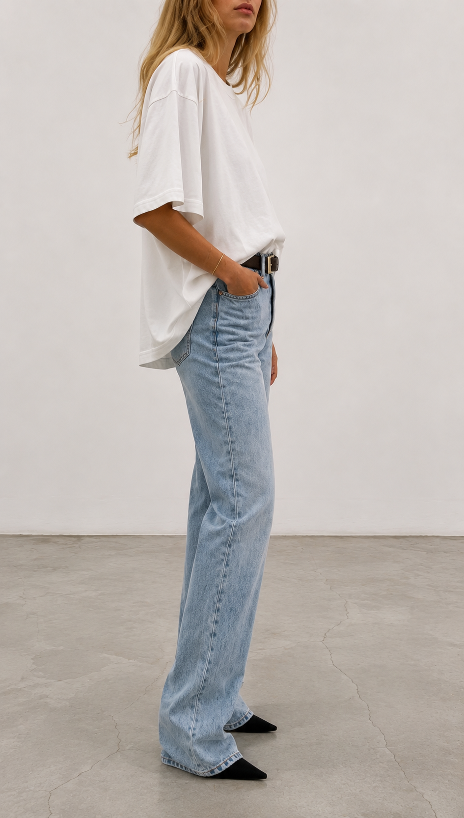 Oversized cotton poplin Marina Blanche