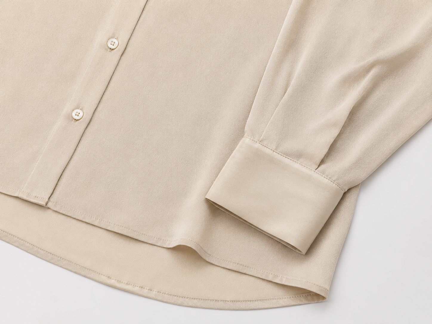 Crepped silk made in italy Marina Blanche