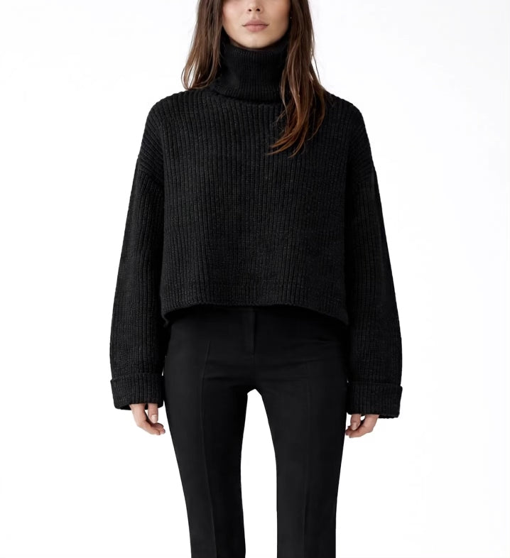 Yvette High-Neck Merino Knit