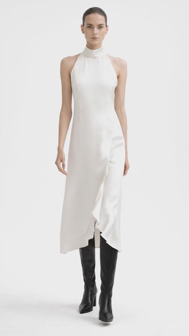 Asymmetric Silk Blend Dress